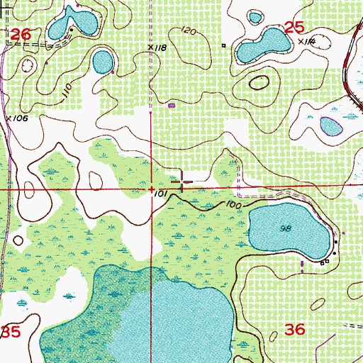 Topographic Map of Lake Reams, FL