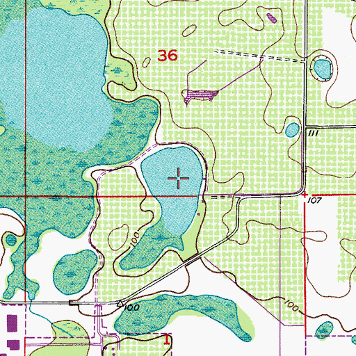 Topographic Map of Lake Sharpe, FL