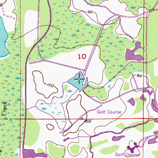 Topographic Map of Lake Overstreet, FL