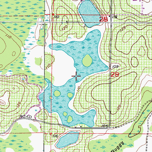 Topographic Map of Lake Britt, FL