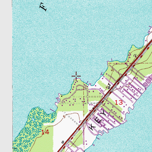 Topographic Map of Sunset Point, FL