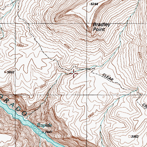 Topographic Map of Clear Creek Trail, AZ
