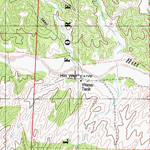 Topographic Map of Hitt Well, AZ