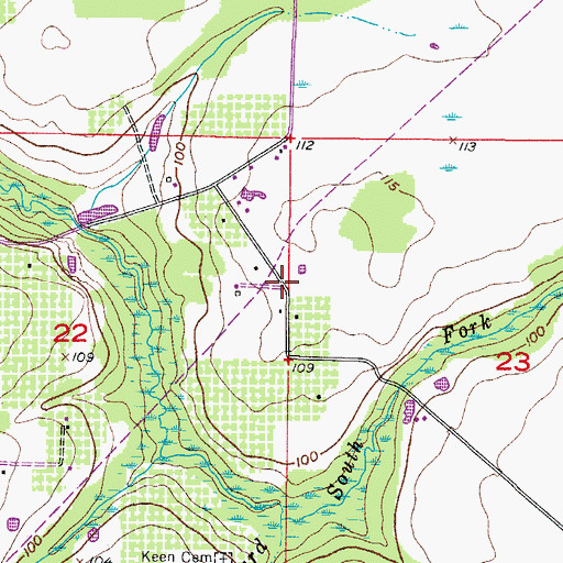 Topographic Map of Bunker Hill, FL