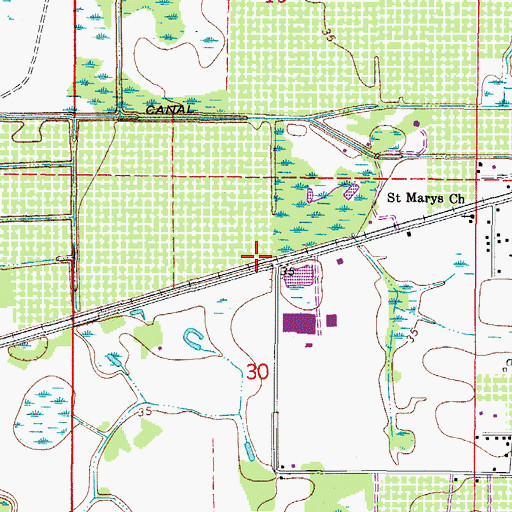 Topographic Map of Vegetable Railroad Station, FL