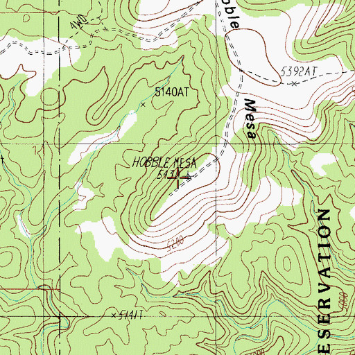 Topographic Map of Hobble Mesa, AZ