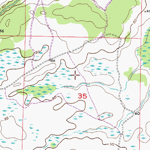 Topographic Map of Green Slough, FL