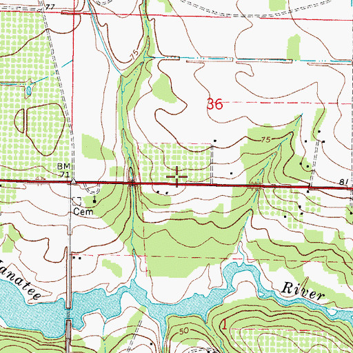 Topographic Map of Bethany, FL