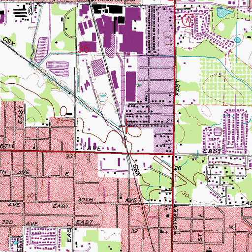 Topographic Map of Wiggins Junction, FL