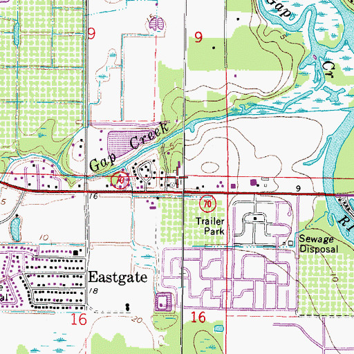 Topographic Map of Bradenton Fire Tower, FL