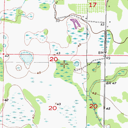 Topographic Map of Clay Hole Hammock, FL