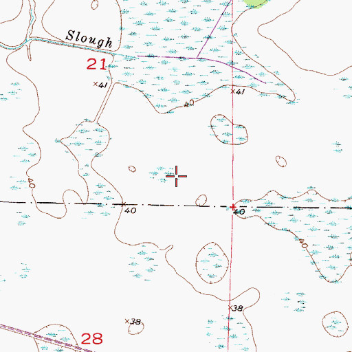 Topographic Map of Tom Weeks Head, FL