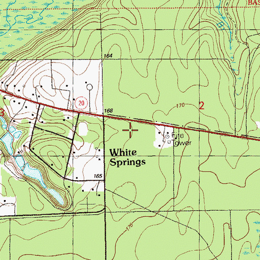 Topographic Map of Briston Fire Control Headquarters, FL