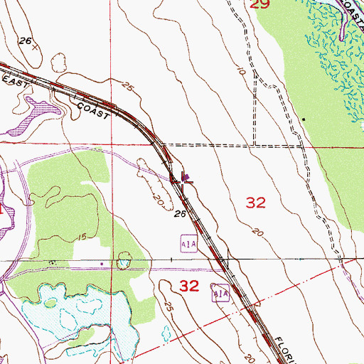 Topographic Map of Fruita, FL