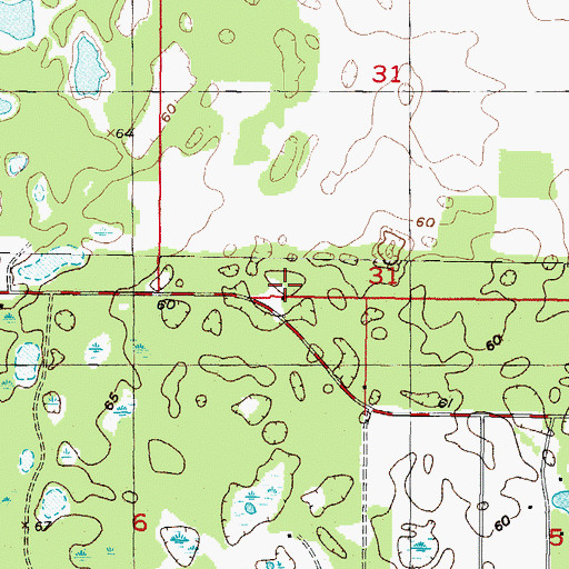 Topographic Map of Midway Fire Tower, FL