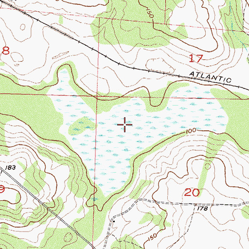 Topographic Map of Kellys Pond, FL