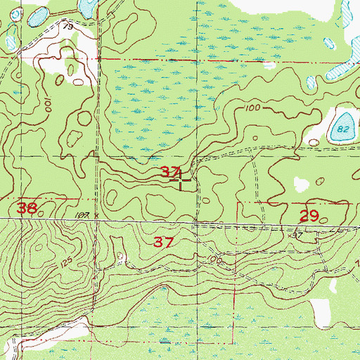 Topographic Map of Edmond Doyles Grant, FL
