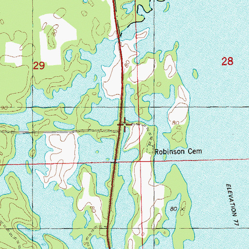 Topographic Map of Butler (historical), FL