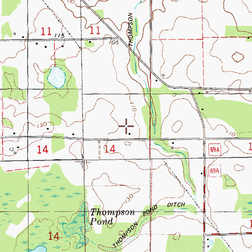 Topographic Map of Simpsons Cemetery, FL