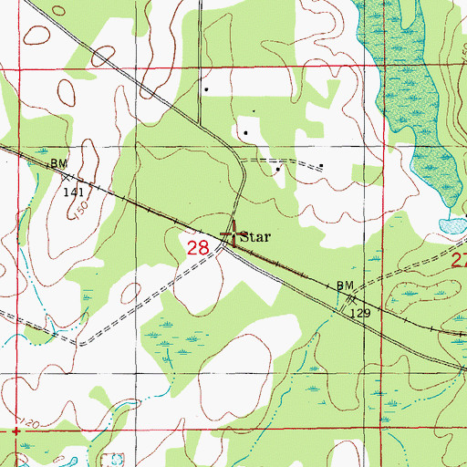 Topographic Map of Star, FL