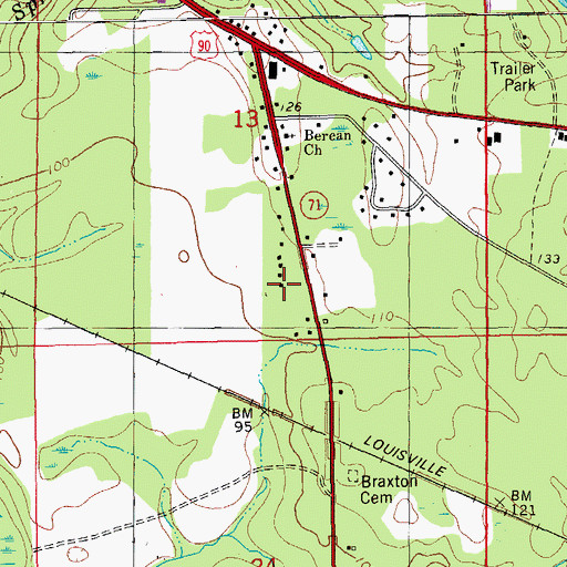 Topographic Map of Sesa, FL