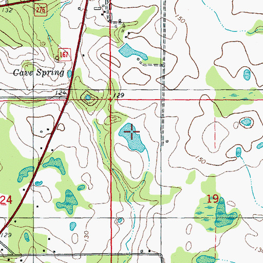 Topographic Map of Schoolhouse Pond, FL
