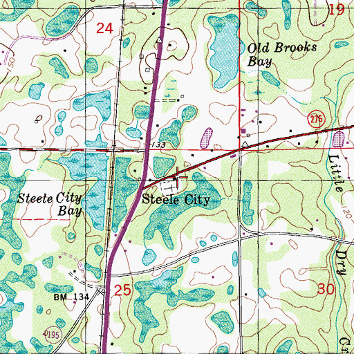 Topographic Map of Salem Church, FL