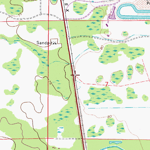 Topographic Map of Cone Railroad Station, FL