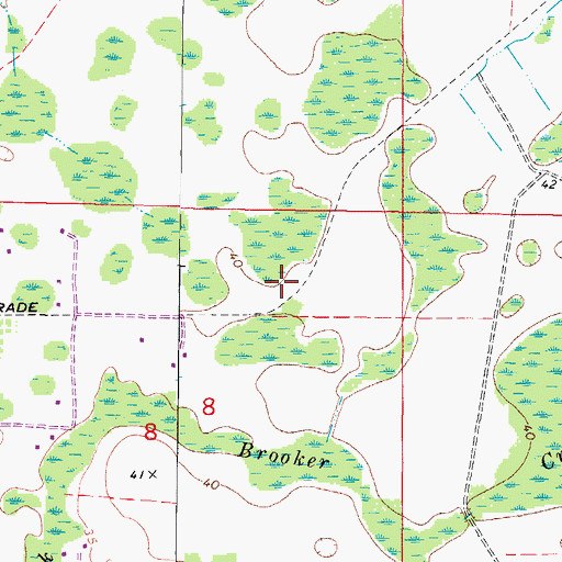 Topographic Map of Keystone, FL