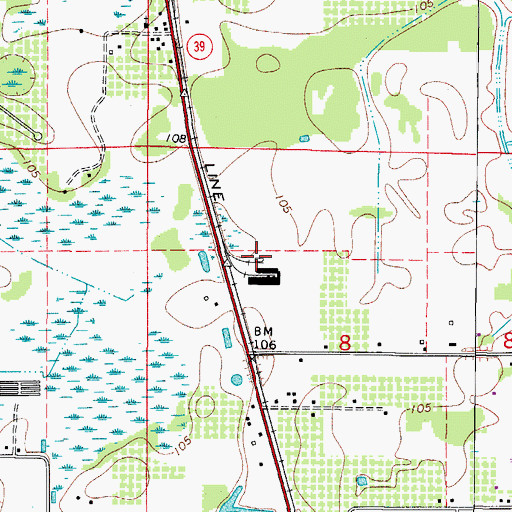 Topographic Map of Kilgore Railroad Station, FL