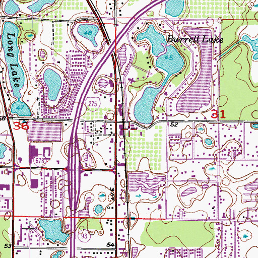 Topographic Map of Newbern Railroad Station, FL