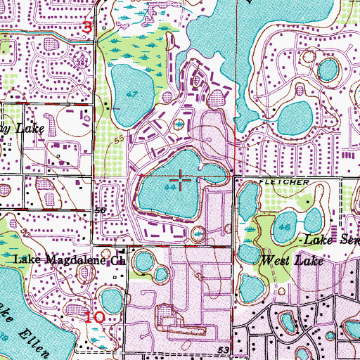 Topographic Map of Lake George, FL