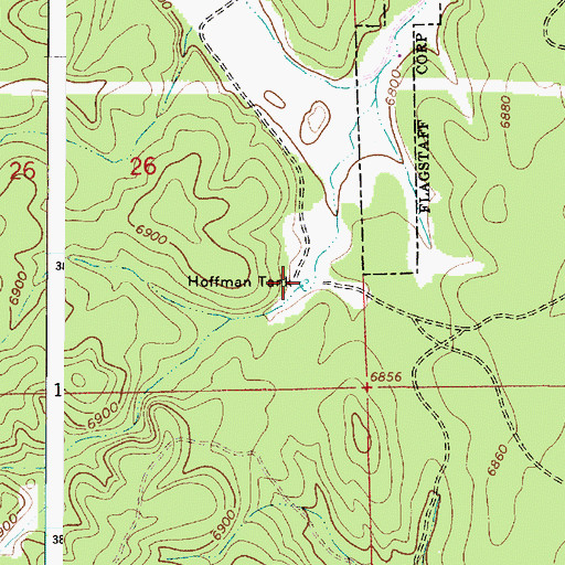 Topographic Map of Hoffman Tank, AZ