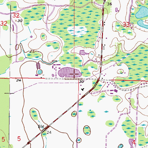 Topographic Map of Twin City Race Track, FL