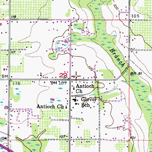 Topographic Map of Bealsville, FL