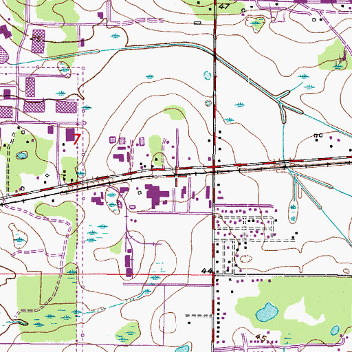 Topographic Map of Reeves Railroad Station, FL