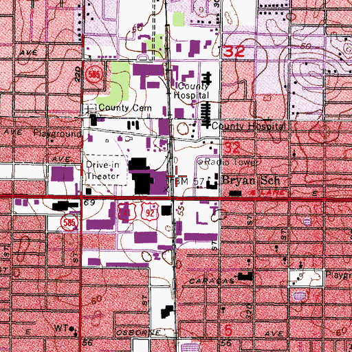 Topographic Map of Parkers Railroad Station, FL