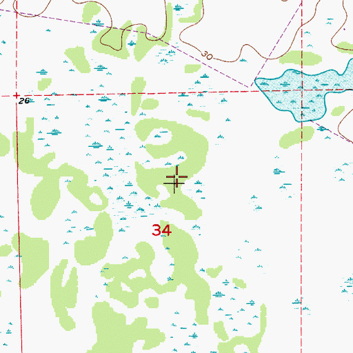 Topographic Map of Fisheating Creek Wildlife Refuge, FL