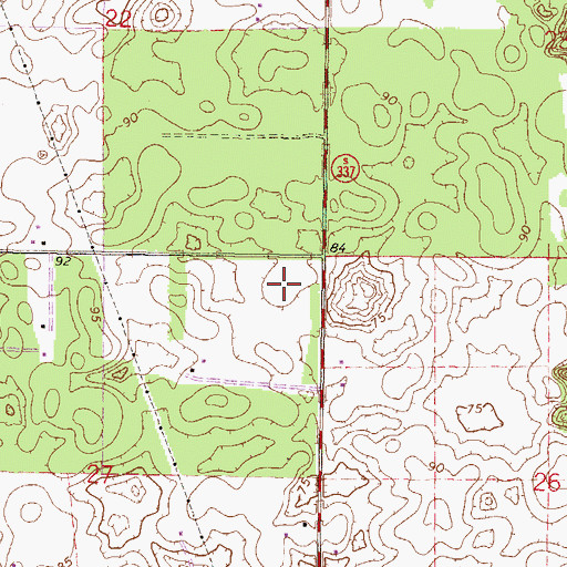 Topographic Map of Thames, FL