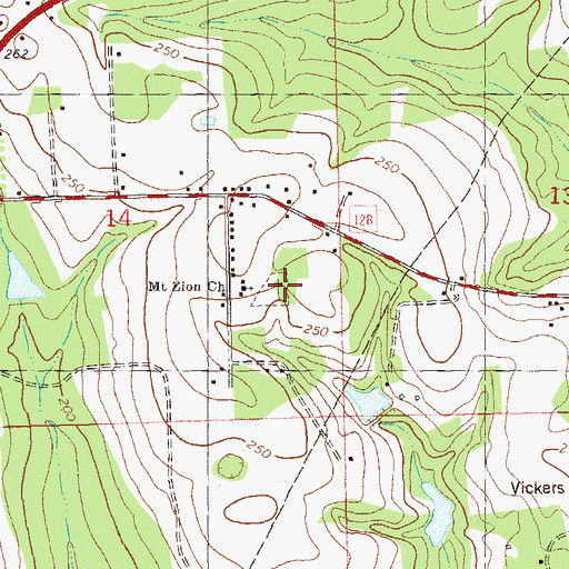 Topographic Map of Mount Zion Cemetery, FL