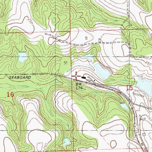 Topographic Map of Magnet Cove Railroad Station, FL