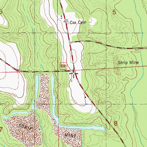 Topographic Map of Campbell Chapel, FL