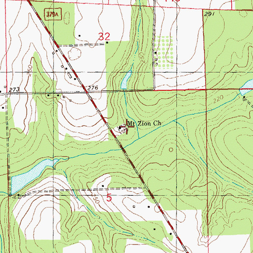Topographic Map of Mount Zion Cemetery, FL