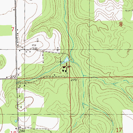 Topographic Map of Centenary Church Camp Grounds, FL