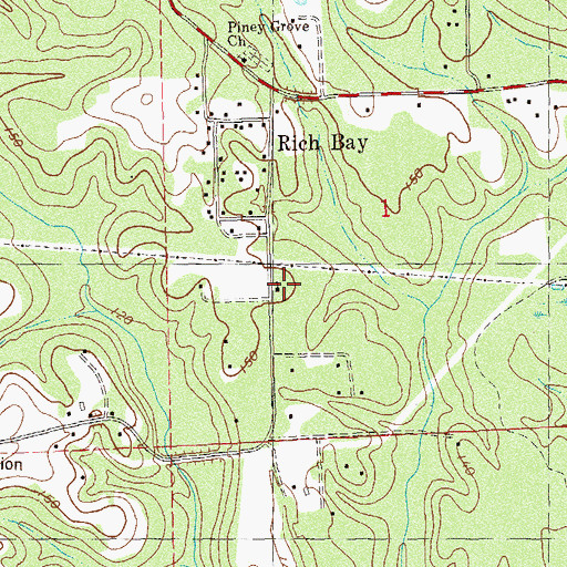 Topographic Map of Rich Bay Church, FL