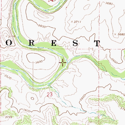 Topographic Map of Hog Canyon, AZ