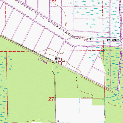 Topographic Map of Potatoville Railroad Station (historical), FL