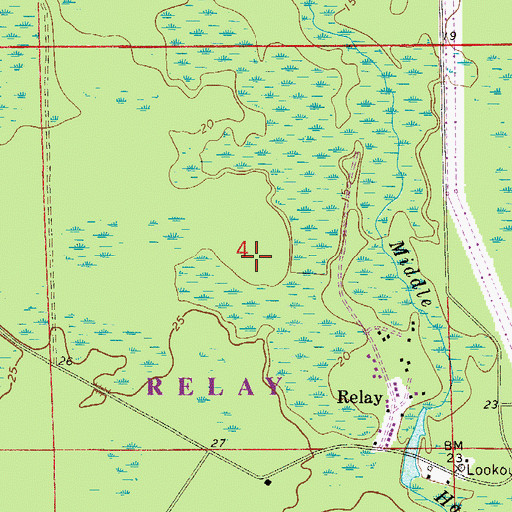 Topographic Map of Tokoma Wildlife Management Area, FL