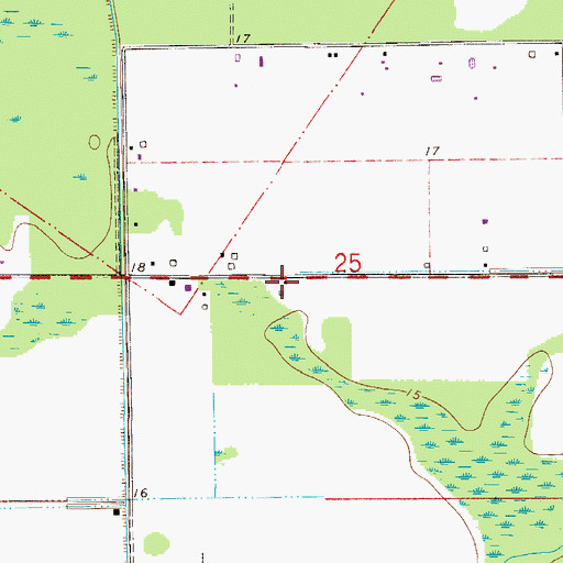 Topographic Map of Haw Creek Community Center, FL