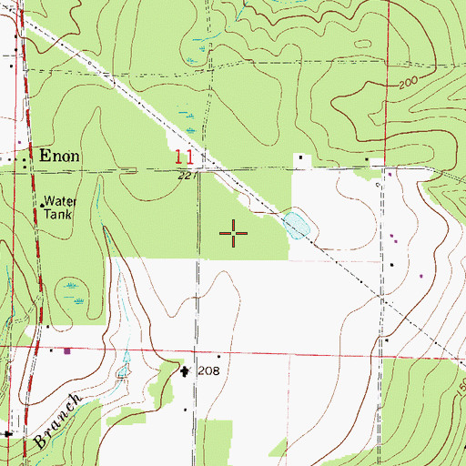 Topographic Map of Enon School, FL